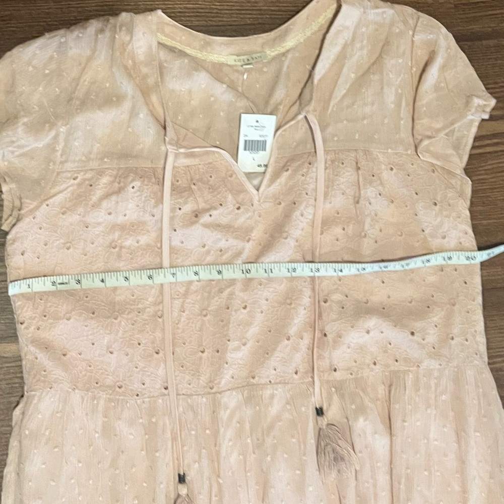 Kate & Sam spring pink  dress boho casual size large nwt - Picture 6 of 10